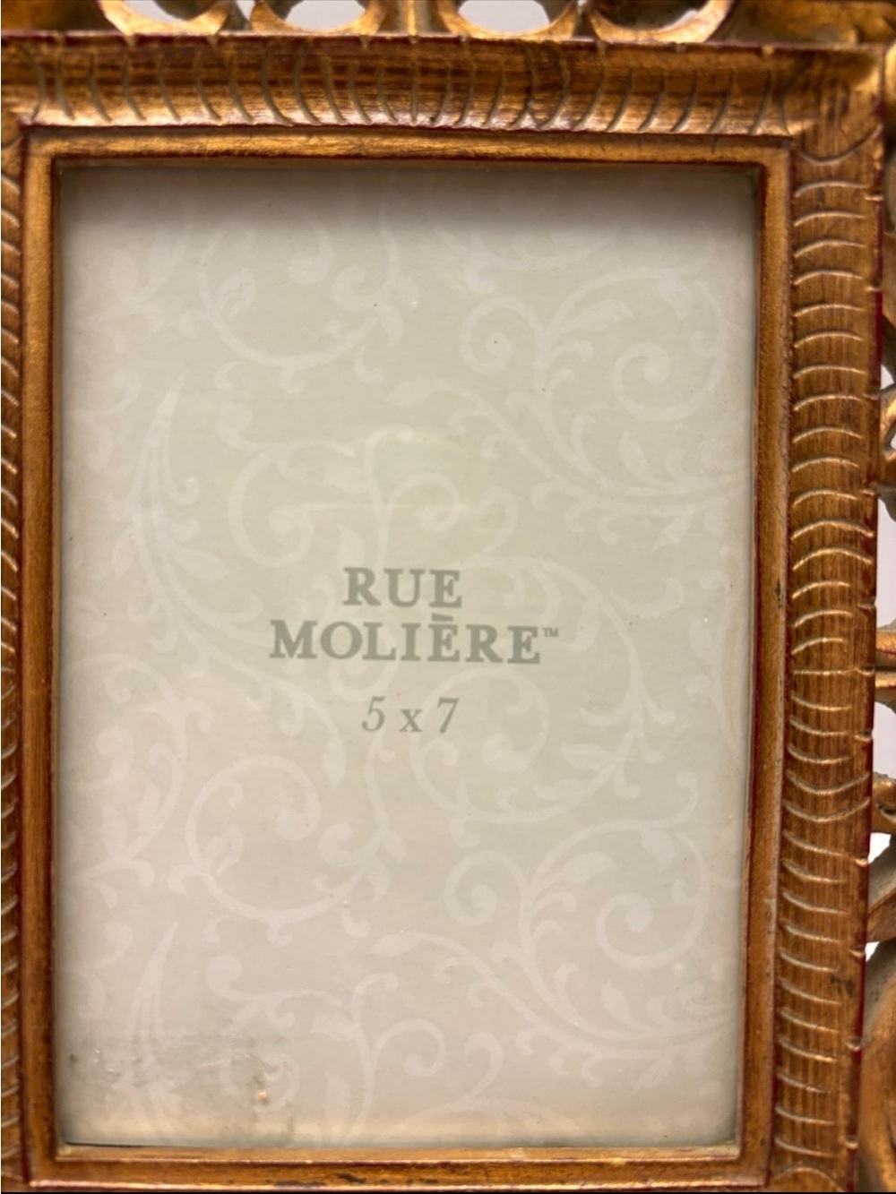 Rue Molière picture frame ornate, scrolled design in a metallic gold - Picture 5 of 8